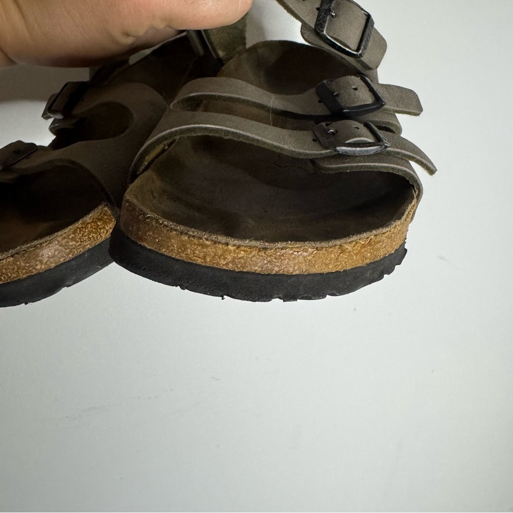 Birkenstock Birkis Ellice Sandals Olive Green Buckle Comfort Shoes EU 38 - Picture 6 of 9